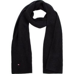 Szal TOMMY HILFIGER - Pima Cotton Cashmere AM0AM04024 002. Czarne szaliki i chusty damskie Tommy Hilfiger, z bawełny. Za 229.00 zł.
