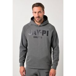 Męska Bluza z kapturem belly fit fitness dzianina dresowa kaptur. Szare bluzy męskie JAY-PI, m, bez wzorów, z bawełny, z kapturem, na fitness i siłownię. W wyprzedaży za 279.99 zł.