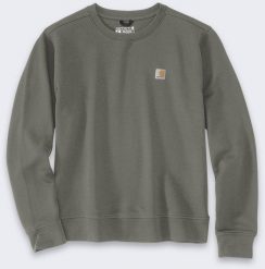 Bluza Carhartt French Terry Dusty Olive. Zielone bluzy męskie Mitchell & Ness, m, bez wzorów, bez kaptura. Za 225.43 zł.