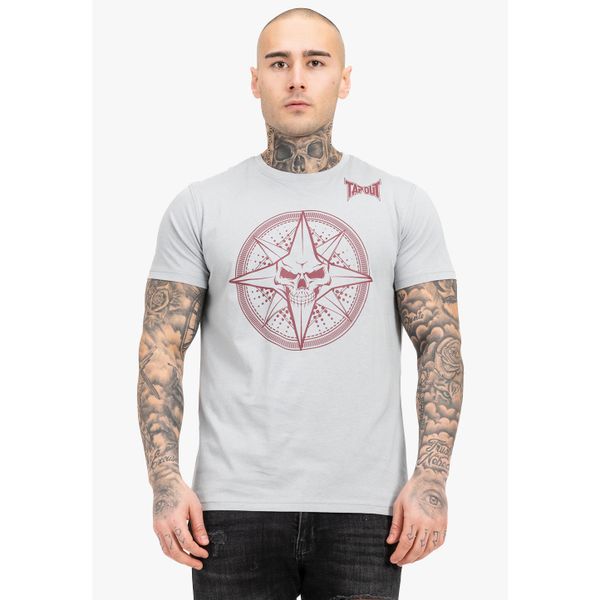 T-shirt regularny Tapout Skrape. Czerwone koszulki sportowe męskie TAPOUT, l, bez wzorów, z bawełny, wizytowe, bez kołnierzyka. Za 133.50 zł.