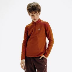 Koszulka tenisowa termiczna długi rękaw dla dzieci Thermic. Brązowe t-shirty dla chłopców KUIKMA, bez wzorów, z materiału, bez ramiączek. Za 69.99 zł.