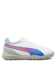 Puma Buty do piłki nożnej King Match Tt Jr 108050 Biały. Białe buty sportowe chłopięce Puma, bez wzorów, ze skóry, bez zapięcia, do piłki nożnej. Za 209.99 zł.