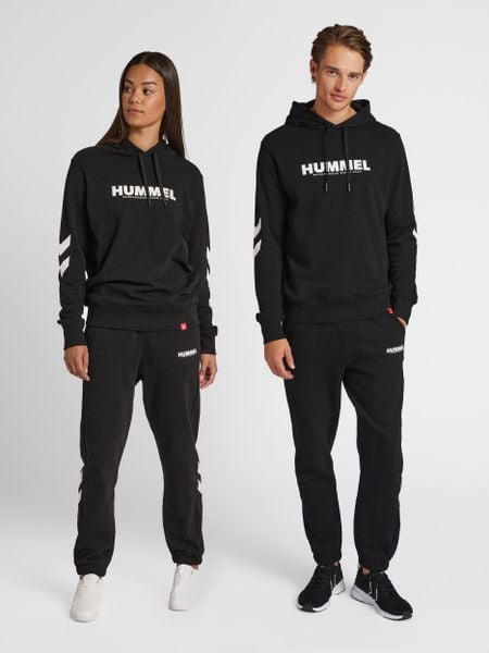 Bluza z kapturem Hummel Legacy Logo. Niebieskie bluzy damskie Hummel, xs, bez wzorów, z bawełny, z kapturem, na fitness i siłownię. Za 135.50 zł.