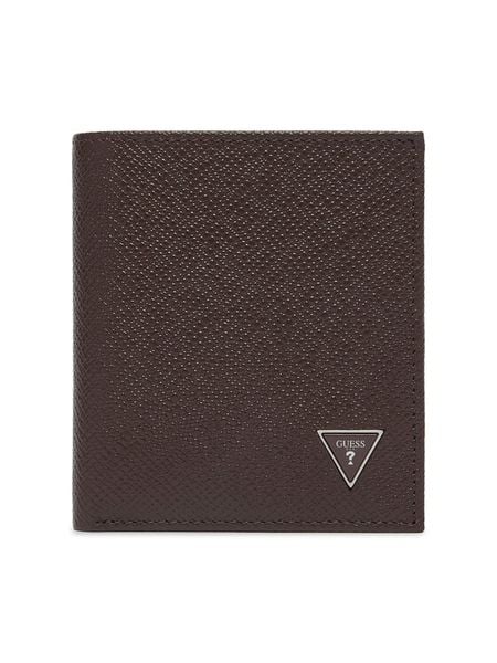 Guess Portfel SMMISB LEA22 Brązowy. Brązowe portfele męskie Guess, z aplikacjami, ze skóry. Za 264.99 zł.