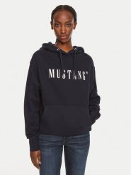 Mustang Bluza Margo 1013934 Granatowy Oversize. Niebieskie bluzy damskie Mustang, l, bez wzorów, z bawełny, bez kaptura. Za 224.99 zł.