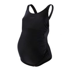 Damski 1-częściowy kostium kąpielowy fitness Speedo ECO Maternity. Czarne kostiumy jednoczęściowe damskie Speedo, m, bez wzorów, z materiału, eleganckie, moda ciążowa, na fitness i siłownię. Za 241.98 zł.