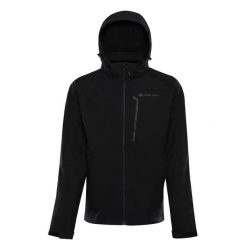 Kurtka męska trekkingowa softshell Alpine Pro Hoor. Czarne kurtki męskie Alpine Pro, m, bez wzorów, z softshellu, trekkingowe. W wyprzedaży za 519.00 zł.