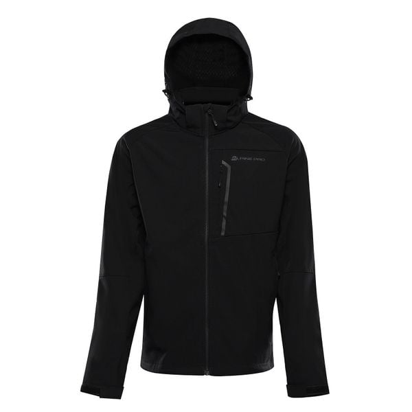 Kurtka męska trekkingowa softshell Alpine Pro Hoor. Czarne kurtki męskie Alpine Pro, m, bez wzorów, z softshellu, trekkingowe. W wyprzedaży za 519.00 zł.