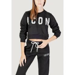 Bluza Kobieta ICON. Czarne bluzy damskie ICON, bez wzorów, bez kaptura. W wyprzedaży za 254.20 zł.