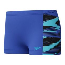 Kąpielówki chłopięce spodenki kąpielowe Speedo HyperBoom. Niebieskie kąpielówki dla chłopców Speedo, bez wzorów, z materiału. Za 109.99 zł.