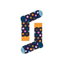 Skarpetki Happy Socks - Big Dot (BDO01-6006). Szare skarpety męskie Happy Socks, w kolorowe wzory, z bawełny. Za 34.90 zł.