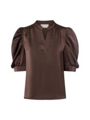 Neo Noir Bluzka - Roella Kobiety Satyna brązowy, 38. Brązowe bluzki damskie Neo Noir, bez wzorów, z satyny, bez kołnierzyka, bez ramiączek. Za 299.95 zł.