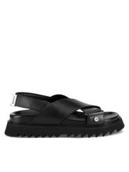 G-Star Raw Sandały DEBRA-25SS495. Czarny. Czarne sandały damskie G-Star Raw, bez wzorów, ze skóry, bez obcasa, na płaskiej podeszwie, bez zapięcia. Za 379.99 zł.