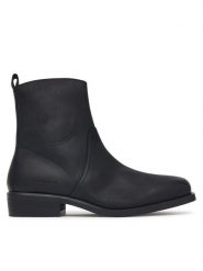 Tommy Hilfiger Botki Hilfiger Dressy Lth Biker Boot FM0FM06077 Czarny. Czarne botki męskie Tommy Hilfiger, bez wzorów, ze skóry, bez zapięcia. Za 949.99 zł.