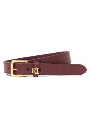 Lauren Ralph Lauren pasek skórzany - CARRYOVER Kobiety skóra czerwony, XS. Czerwone paski damskie Lauren Ralph Lauren, bez wzorów, ze skóry, klasyczne. Za 349.95 zł.