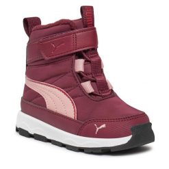 Śniegowce Puma. Czerwone buty zimowe dziewczęce Puma, bez zapięcia. Za 339.99 zł.