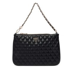 Torebka Guess. Czarne torebki do ręki damskie Guess, z aplikacjami, klasyczne, bez dodatków. Za 269.99 zł.