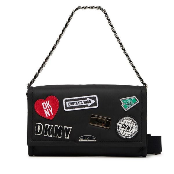 Torebka DKNY. Czarne listonoszki damskie DKNY, bez wzorów, bez dodatków. Za 439.99 zł.