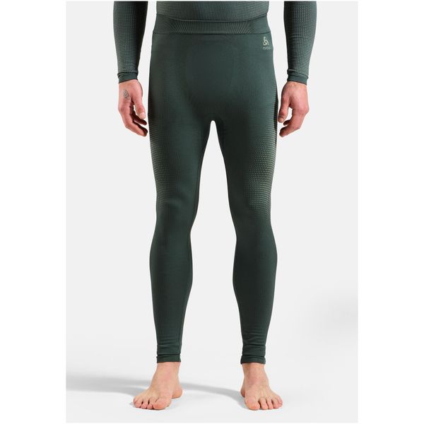 Spodnie Odlo BL BOTTOM long PERFORMANCE WARM. Zielone legginsy sportowe męskie Odlo, m, bez wzorów, z materiału, narciarskie. Za 369.99 zł.
