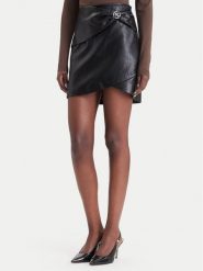 Guess Spódnica z imitacji skóry W6BD27 W4251 Czarny Slim Fit. Czarne spódnice damskie Guess, m, z aplikacjami, ze skóry. Za 434.99 zł.