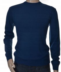 Sweter męski klasyczny gładki wełniany z wełny niegryzący XL indygo 505 1705. Bluzy męskie Selantino, m, bez wzorów, z wełny, bez kaptura. Za 151.28 zł.