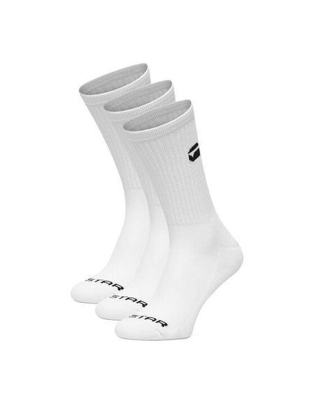 G-Star Raw Skarpety długie CEO_AS_G-STAR_313_W_AW25 (3-PACK) Biały. Białe skarpety damskie G-Star Raw, bez wzorów, z bawełny. Za 39.99 zł.