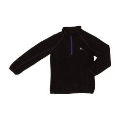 Dziewczęca bluza z mikropolaru z półgolfem Peak Mountain Gafine. Czarne bluzy dla dziewczynek Peak Mountain, na zimę, bez wzorów, z polaru, bez ramiączek, bez kaptura. W wyprzedaży za 129.50 zł.