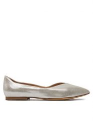Caprice Baleriny 9-22110-42 Srebrny. Szare baleriny damskie Caprice, bez wzorów, ze skóry, bez obcasa. Za 183.99 zł.