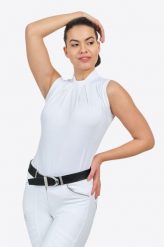Koszulka do zawodów jeździeckich damska Festive. Białe t-shirty damskie CAVALLIERA, s, bez wzorów, eleganckie, bez kołnierzyka. Za 289.00 zł.