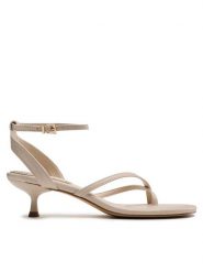 Jenny Fairy Sandały Ophelia WYL3410-1 Beżowy. Brązowe sandały damskie Jenny Fairy, bez wzorów, ze skóry, bez obcasa, na szpilce, bez zapięcia. Za 109.99 zł.