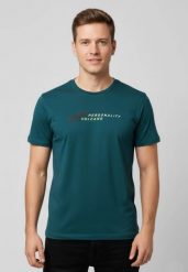 Bawełniana koszulka T-SUBI. Niebieskie t-shirty męskie Volcano, l, bez wzorów, z bawełny, klasyczne, bez kołnierzyka. Za 59.99 zł.