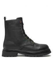 Tommy Hilfiger Trapery Lace Up Bootie T3A5-33568-0092 S Czarny. Czarne buty zimowe dziewczęce Tommy Hilfiger, bez wzorów, ze skóry, bez zapięcia. Za 569.99 zł.