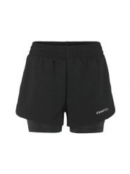 Craft ADV Essence 2-In-1 Shorts 2 W – Szorty treningowe z wewnętrznymi tightami. Czarne szorty damskie Craft, m, bez wzorów. Za 220.00 zł.