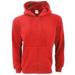 Męska Gładka Bluza Sportowa Z Kapturem Na Zamek. Czerwone bluzy sportowe męskie SG, m, bez wzorów, z kapturem. Za 134.99 zł.