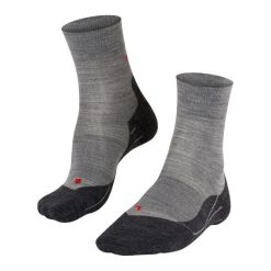 Skarpetki damskie Falke RU4 Wool. Szare skarpety damskie Falke, bez wzorów, z materiału. Za 147.50 zł.