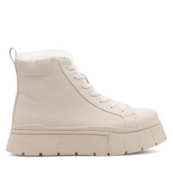 Trzewiki DeeZee. Brązowe botki damskie DeeZee, bez obcasa, na płaskiej podeszwie, bez zapięcia. Za 159.99 zł.