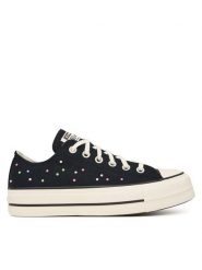 Converse Trampki Chuck Taylor All Star Lift Platform Mini Studs A19141C Czarny. Czarne trampki i tenisówki damskie Converse, bez wzorów, z materiału, retro, bez zapięcia. Za 419.99 zł.