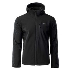 Męska Kurtka Softshell Iver. Czarne kurtki sportowe męskie ELBRUS, m, bez wzorów, z softshellu, trekkingowe. Za 244.99 zł.