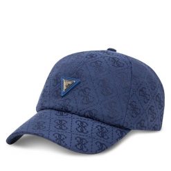 Czapka z daszkiem Guess. Niebieskie czapki i kapelusze damskie Guess, z aplikacjami. Za 109.99 zł.