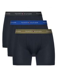 Tommy Hilfiger Komplet 3 par bokserek UM0UM02765 Granatowy. Niebieskie bokserki męskie Tommy Hilfiger, m, bez wzorów, z bawełny. Za 109.99 zł.