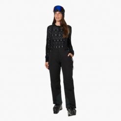 Spodnie narciarskie Kobieta Swedemount Cervinia Ski Pants II wodoodporne. Czarne spodnie materiałowe damskie SWEDEMOUNT, s, bez wzorów, z materiału, narciarskie. Za 419.99 zł.