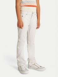 Tommy Hilfiger Jeansy KG0KG08408 Biały Flare Fit. Białe jeansy dla dziewczynek Tommy Hilfiger, z bawełny. Za 179.99 zł.