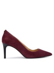 MICHAEL Michael Kors Szpilki Alina 40F5HNMP1S Bordowy. Czerwone szpilki damskie MICHAEL Michael Kors, bez wzorów, ze skóry, bez obcasa, bez zapięcia. Za 629.99 zł.