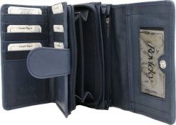 Rovicky Elegancki portfel damski ze skóry naturalnej. Portfele damskie ROVICKY, bez wzorów, ze skóry. Za 175.21 zł.