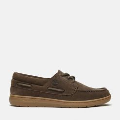 Timberland Portofino Boat Shoe DKBRN Mokasyny męskie. Brązowe mokasyny męskie Timberland, na lato, z denimu, eleganckie. Za 609.99 zł.