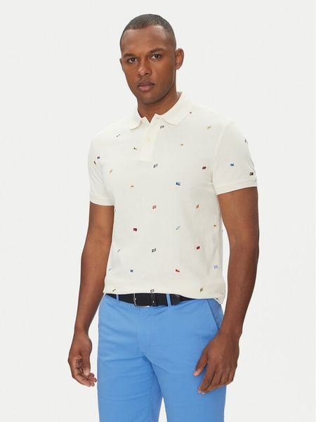 Tommy Hilfiger Polo Critter MW0MW39044 Beżowy Regular Fit. Brązowe koszulki polo męskie Tommy Hilfiger, m, bez wzorów, z bawełny, bez ramiączek. Za 289.99 zł.