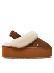 EMU Australia Kapcie Hartz W13137 Brązowy. Brązowe kapcie damskie Emu Australia, bez wzorów, ze skóry. Za 529.99 zł.