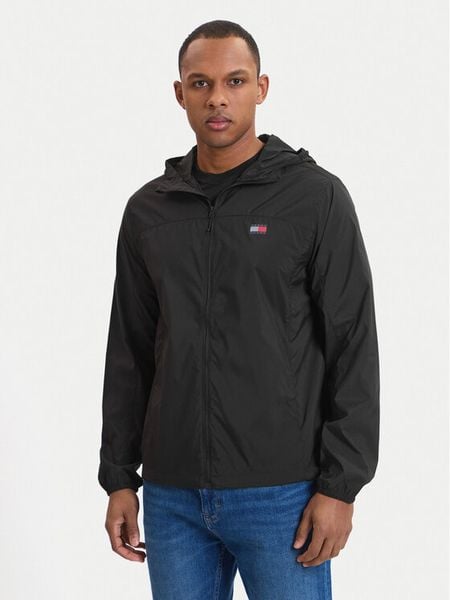 Tommy Jeans Kurtka przejściowa DM0DM23112 Czarny Regular Fit. Czarne kurtki męskie Tommy Jeans, l, bez wzorów, z jeansu, bez kaptura. Za 265.99 zł.