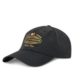 Czapka z daszkiem Tommy Hilfiger. Czarne czapki i kapelusze męskie Tommy Hilfiger, bez wzorów. Za 259.99 zł.