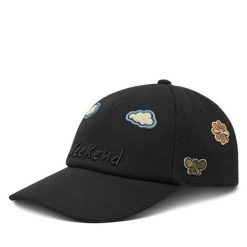 Czapka z daszkiem Weekend Max Mara. Czarne czapki i kapelusze damskie Weekend Max Mara, bez wzorów. Za 399.99 zł.